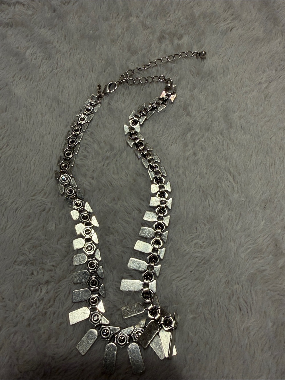 Premier Designs Silver-Tone Textured Collar Necklace - Picture 3 of 3